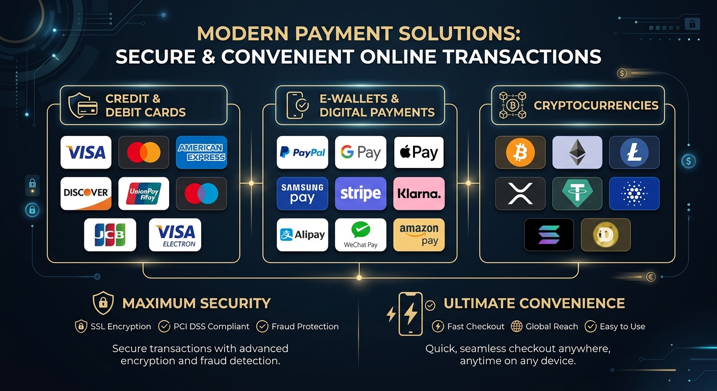 Metodi di pagamento e prelievo supportati - nuovi casinò online