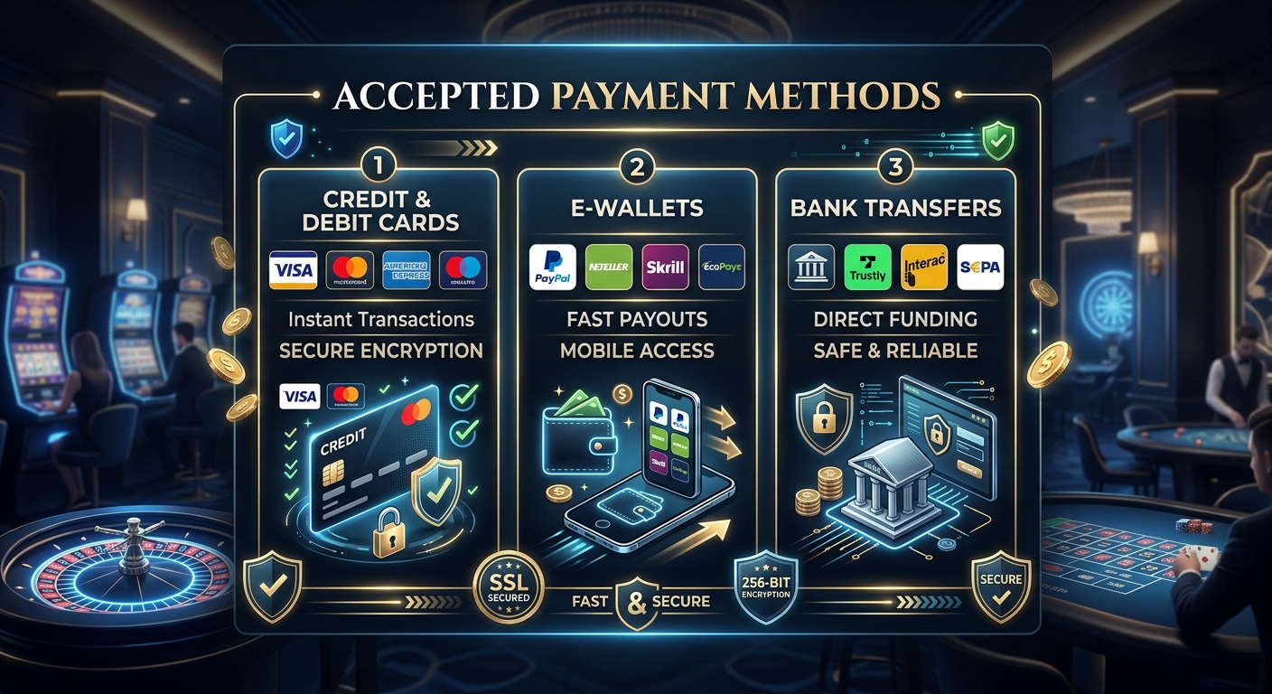 Metodi di Pagamento e Velocità dei Prelievi - casino ardente